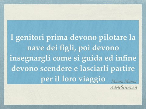 I genitori prima pilotano poi lasciano andare